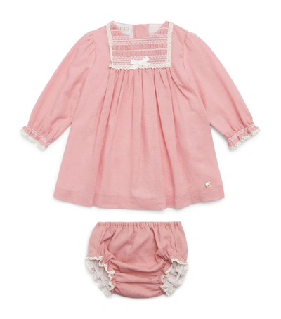 Shop Paz Rodriguez Embroidered Dress With Bloomers (1-24 Months) In Pink