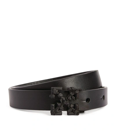Shop Off-white Leather Arrows Belt In Black