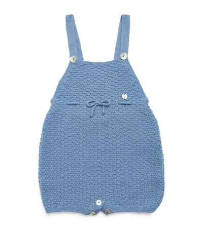 Shop Paz Rodriguez Wool Dungarees (1-24 Months) In Blue