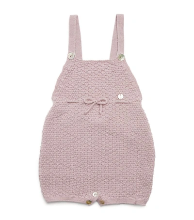 Shop Paz Rodriguez Wool Dungarees (1-24 Months) In Pink