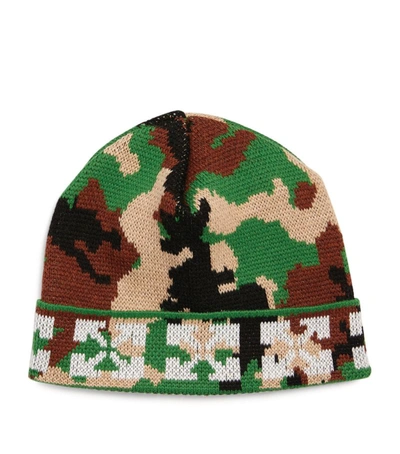 Shop Off-white Camouflage Arrows Beanie In Green