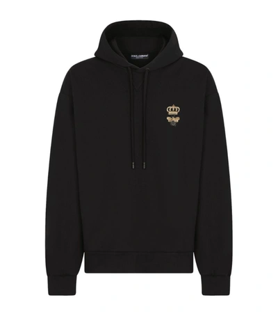 Shop Dolce & Gabbana Bee-embroidered Hoodie In Multi