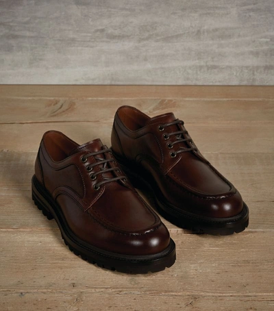 Shop Brunello Cucinelli Leather Brogues In Brown