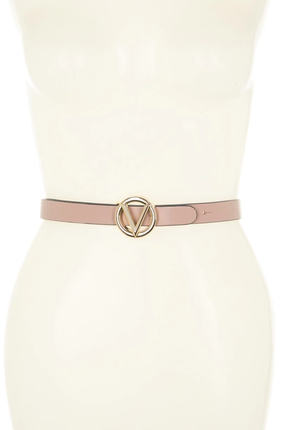 Shop Valentino Baby Leather Belt In Rose