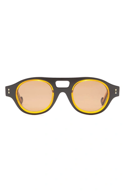 Shop Zimmermann Sabotage 45mm Round Sunglasses In Chocolate / Syrup Tint