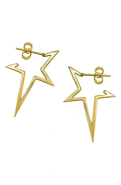 Shop Adornia Star Hoop Earrings In Yellow