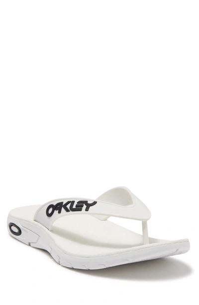 Shop Oakley B1b Flip Flop Sandal In White