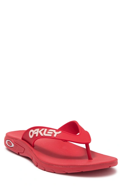 Shop Oakley B1b Flip Flop Sandal In High Risk Red