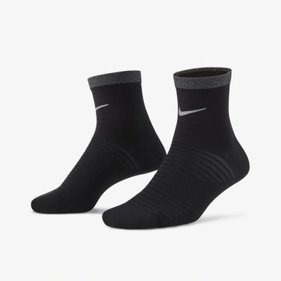 Shop Nike Unisex Spark Lightweight Running Ankle Socks In Black