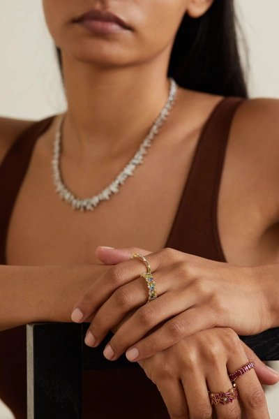 Suzanne Kalan 18-karat Gold Multi-stone Ring In Gold