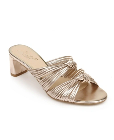 Shop Jewel Badgley Mischka Women's Cheryl Evening Mule Sandals In Rose Gold Metallic