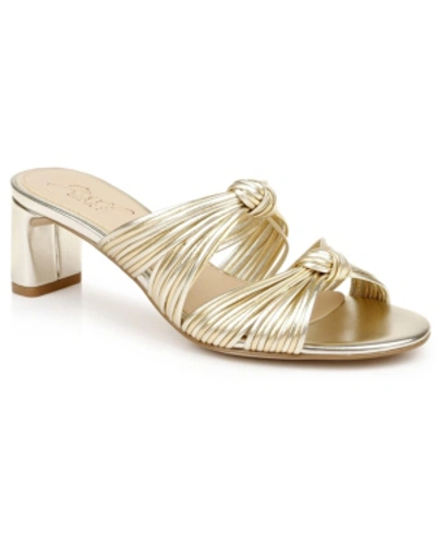 Shop Jewel Badgley Mischka Women's Cheryl Evening Mule Sandals In Gold Metallic