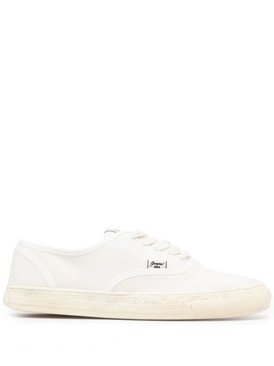 Shop Miharayasuhiro General Scale Side Logo-patch Sneakers In White