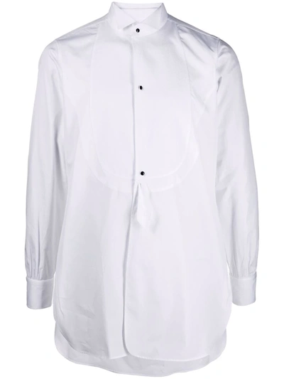 Shop Maison Margiela Cotton Tuxedo Shirt In White