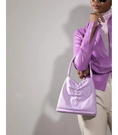 Shop Staud Lavender Felix Nylon Shoulder Bag