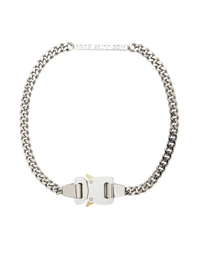 Shop Alyx Sterling Silver Buckle Necklace In Silber