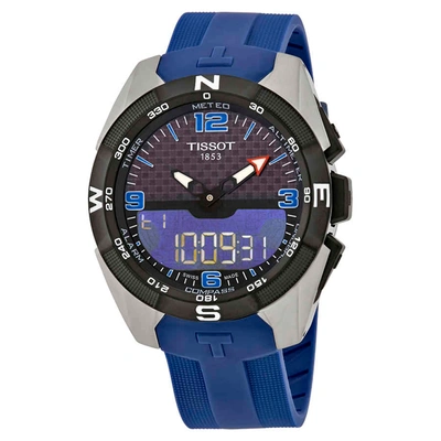 Shop Tissot T-touch Expert Analog-digital Mens Watch T091.420.47.057.02 In Black,blue,silver Tone