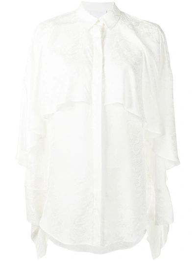 Shop Acler Stanley Draped Blouse In Weiss
