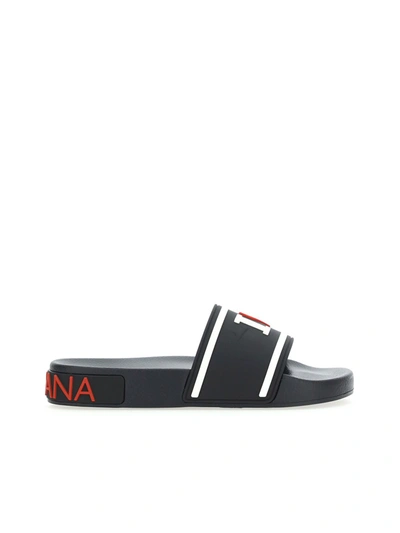 Shop Dolce & Gabbana Sandals In Nero/bianco/nero