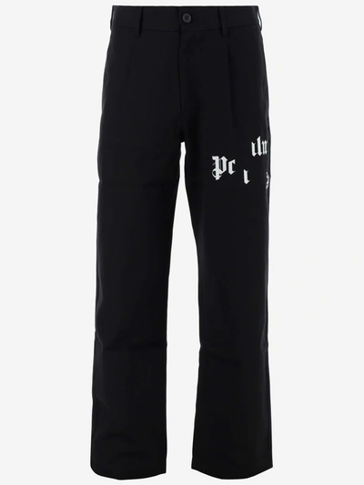 Shop Palm Angels Trousers In Nero