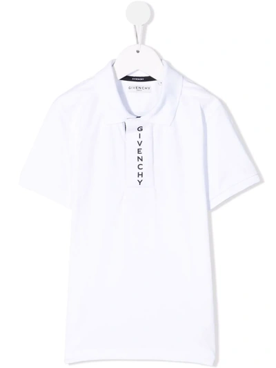 Shop Givenchy Logo-print Polo Shirt In White