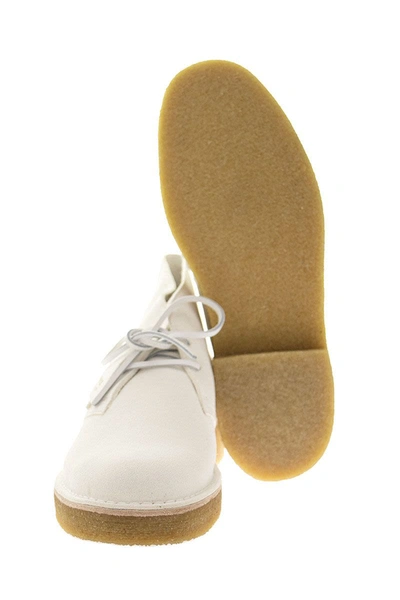 Shop Clarks Desert Boot - Suede Ankle Boot In White