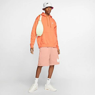 Shop Nike Men's Sportswear Club Graphic Shorts In Pink