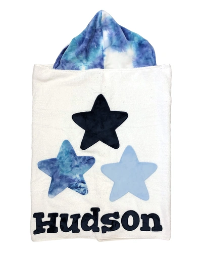 Shop Boogie Baby Boy's Triple Stars Tie-dye Hooded Towel, Personalized