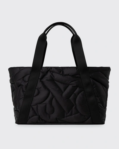 Shop Akris Alexa Medium Quilted Nylon Tote Bag In Black