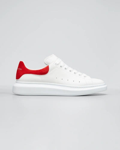 Shop Alexander Mcqueen Men's Oversized Sneakers In White/red