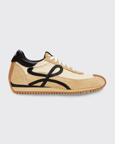 Shop Loewe Flow Runner Sneakers In Gold/black