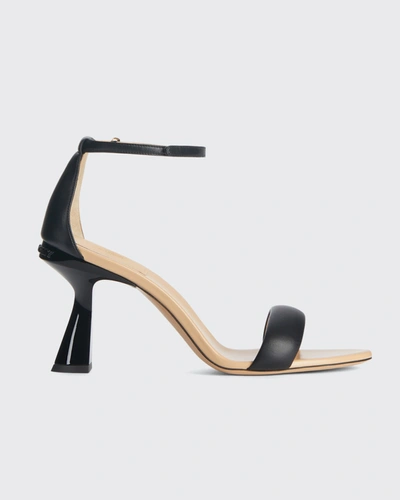Shop Givenchy 95mm Carene Napa Ankle-strap High-heel Sandals In Black