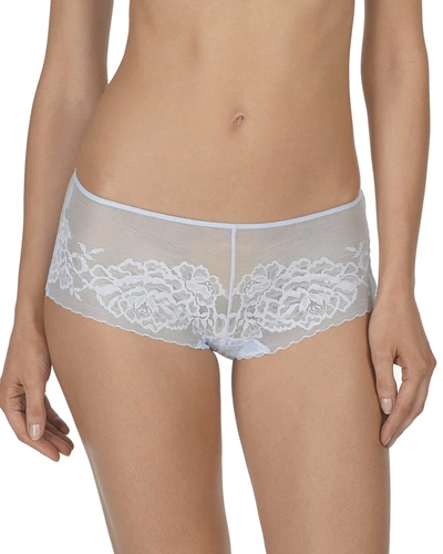 Shop Natori Flora Lace Hipster Briefs In Mauvewood