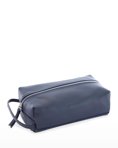 Shop Royce New York Compact Toiletry Bag In Navy Blue