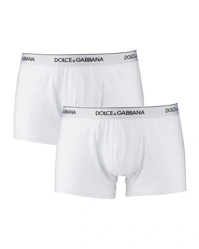 Shop Dolce & Gabbana 2-pack Regular Boxer Briefs In Black