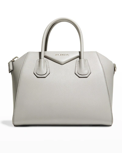 Shop Givenchy Antigona Small Sugar Goatskin Satchel Bag In Tan