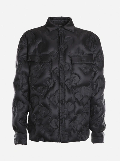 Shop Dolce & Gabbana Padded Jacket With All-over Quilted Logo In Black