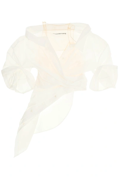 Shop Alexander Wang Wrap Shirt In White (white)