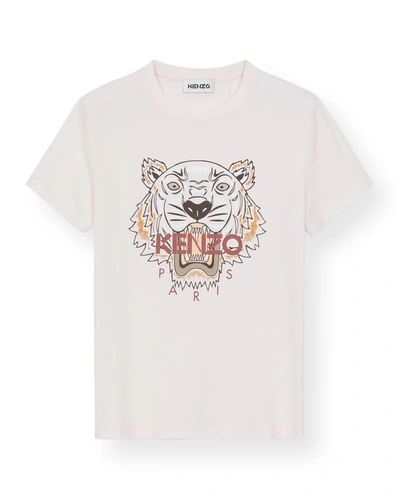Shop Kenzo Classic Tiger Logo T-shirt In Faded Pink