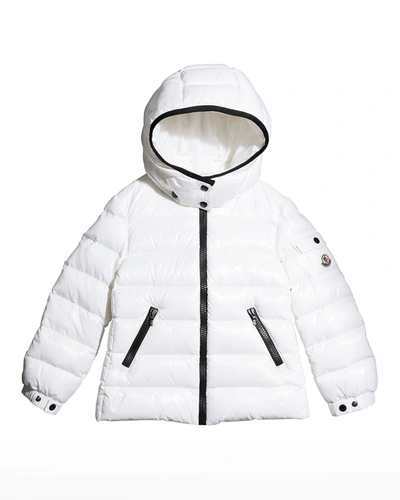 Shop Moncler Girl's Bady Quilted Jacket In 999 Black