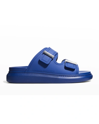 Alexander Mcqueen Hybrid Slide Sandals In Red Silver