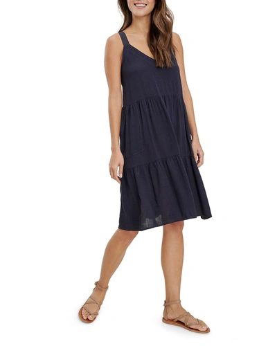 Splendid Napa Sleeveless Tiered A-line Dress In Navy | ModeSens