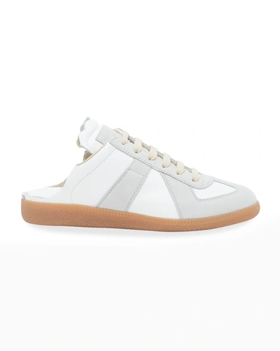 Shop Maison Margiela Replica Cutout Mule Sneakers In H1200 Beige Ecru