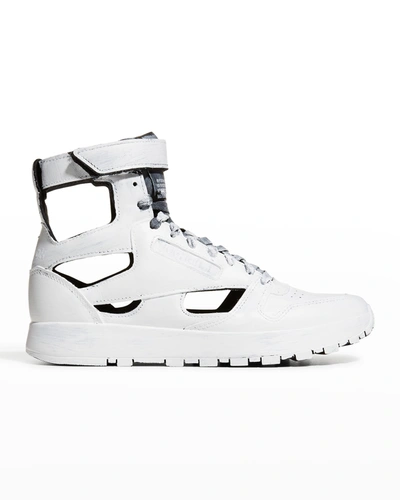 Shop Maison Margiela Men's X Reebok Classic Tabi Gladiator High-top Sneakers In Handpainted