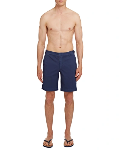 Shop Orlebar Brown Men's Dane Ii Twill Shorts In Blue Wash