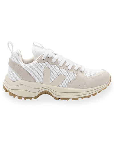 Shop Veja Venturi Bicolor Suede Running Sneakers In White Pierre Natu