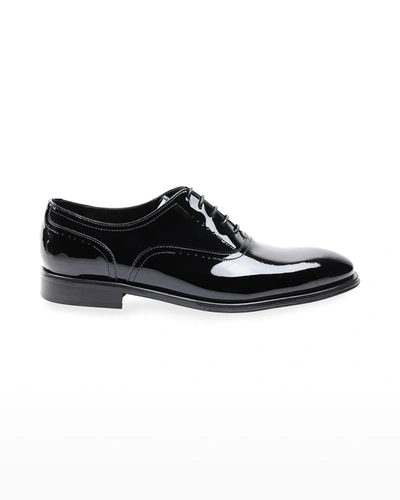 Shop Bruno Magli Men's Arno Sera Patent Leather Oxford Shoes In Black Patent