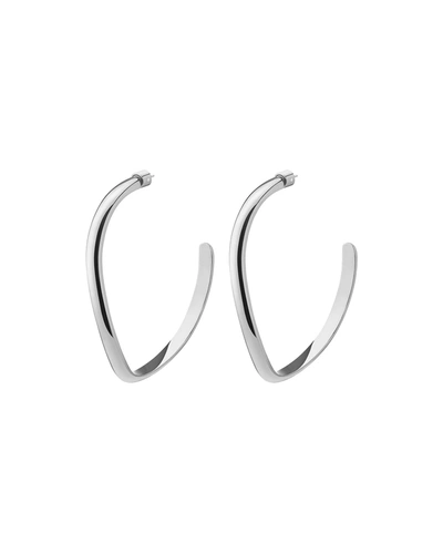 Shop Demarson Medium Calypso Curve Hoop Earrings, Silver
