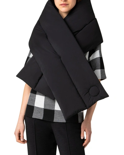 Shop Akris Punto Quilted Scarf In Black