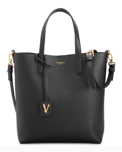 Shop Versace Virtus Tote In Black